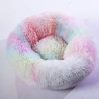 Calming Plush Pet Nest Bed – Ultra Soft Anti-Anxiety Donut Cushion for Dogs & Cats - FurEase