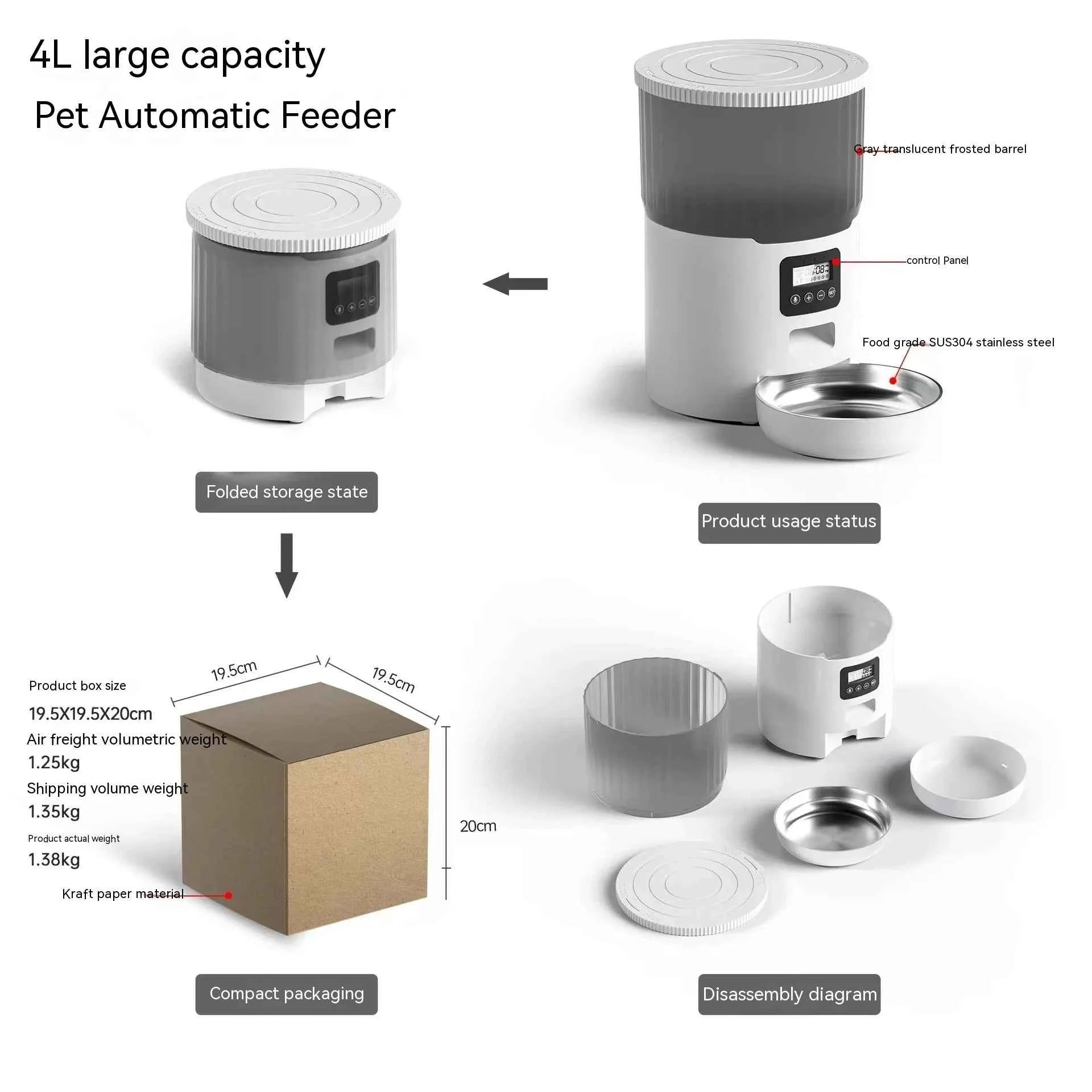 Ultimate Smart Automatic Pet Feeder - Effortless Feeding for Furry Friends