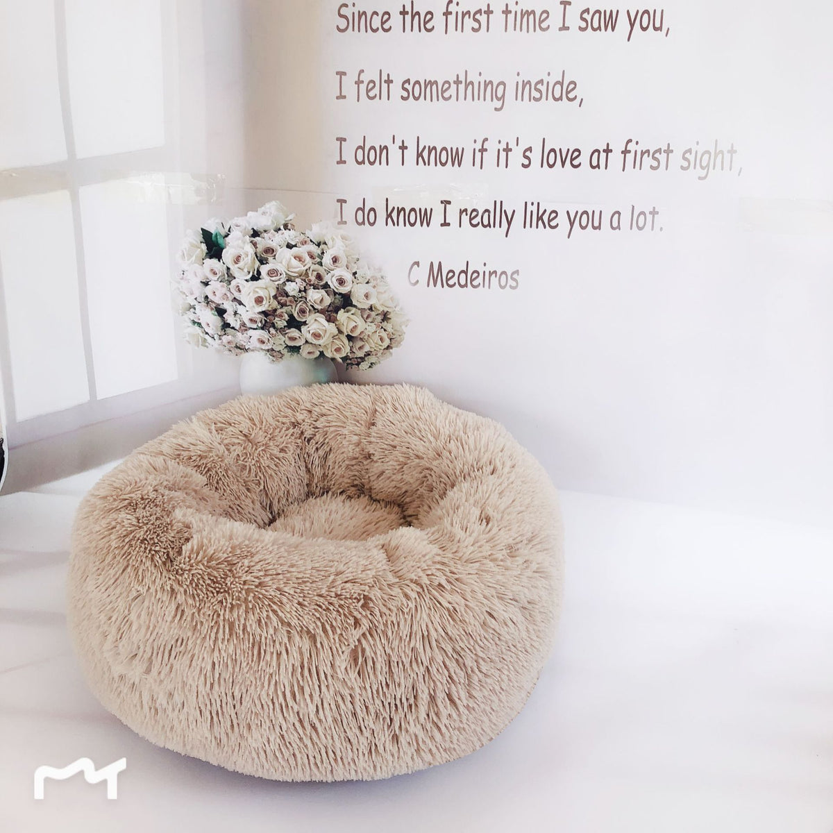Calming Plush Pet Nest Bed – Ultra Soft Anti-Anxiety Donut Cushion for Dogs & Cats - FurEase