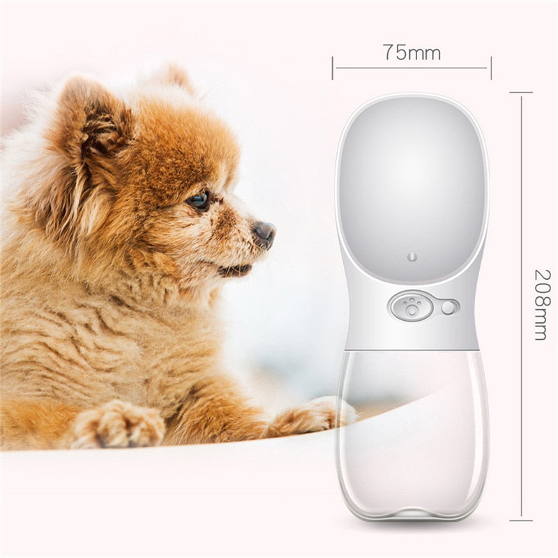 2-in-1 Portable Dog Water Bottle & Travel Cup – Leak-Proof Outdoor Pet Drinking Feeder for Dogs & Cats - FurEase