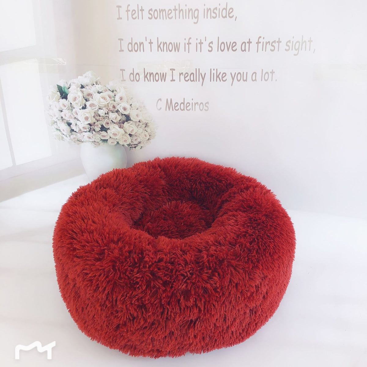 Calming Plush Pet Nest Bed – Ultra Soft Anti-Anxiety Donut Cushion for Dogs & Cats - FurEase