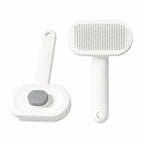 Pet Slicker Brush For Cats & Dogs, Self-Cleaning Grooming Brush With One-Click Hair Removal, Gentle Deshedding Tool For Long & Short Hair, Skin-Friendly Pet Grooming Comb - FurEase