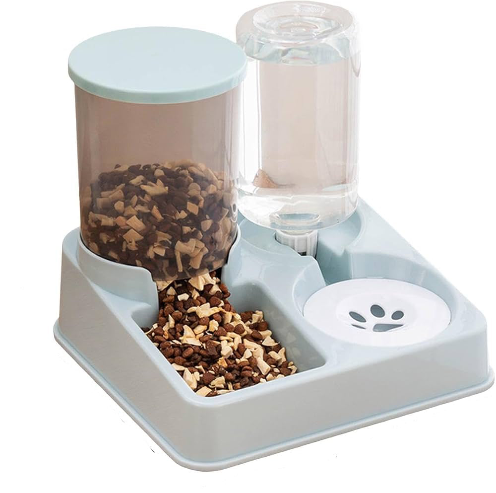 2-in-1 Automatic Pet Feeder & Water Dispenser Combo