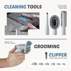 Professional Dog Grooming Clippers With 2.5L Cup, 3 Suction Modes, Cordless Clippers, 5 Groomer Tools, Low Noise Pet Hair Trimmer For - FurEase
