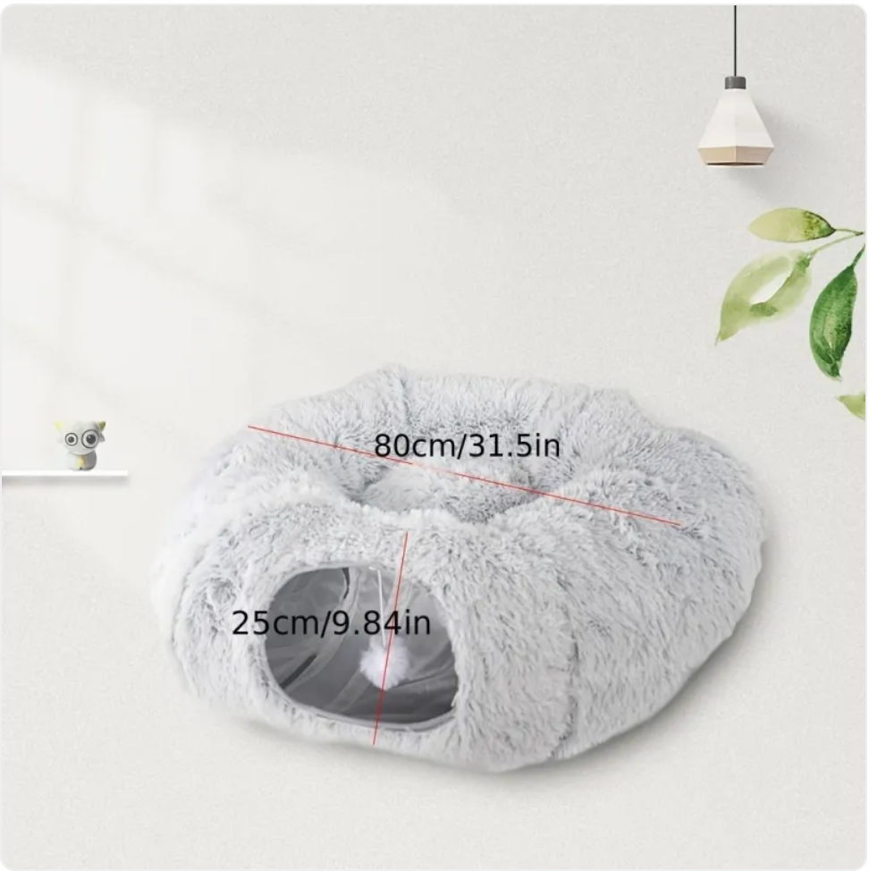 Cozy Cat Tunnel and Nest - The Ultimate Winter Retreat for Your Feline Friend