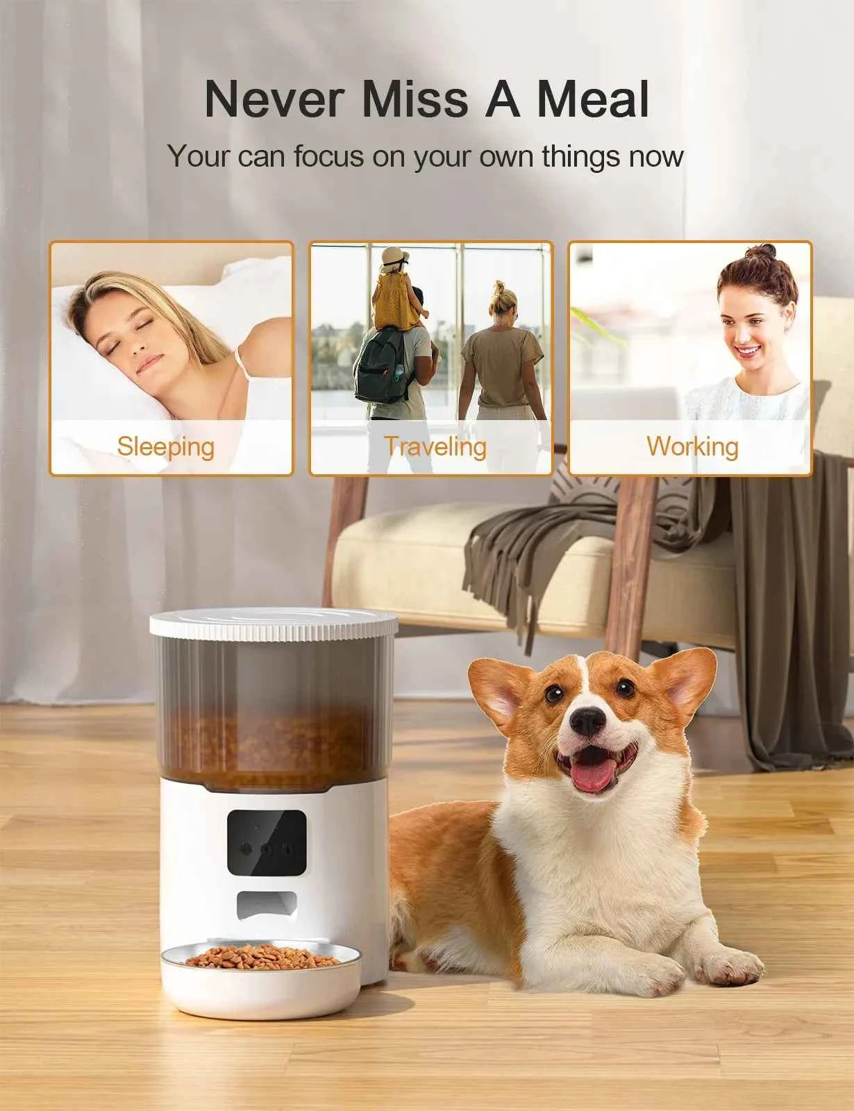 Ultimate Smart Automatic Pet Feeder - Effortless Feeding for Furry Friends
