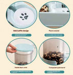 2-in-1 Automatic Pet Feeder & Water Dispenser Bowl Set for Cats & Small Dogs