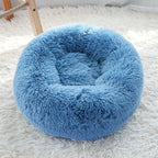 Calming Plush Pet Nest Bed – Ultra Soft Anti-Anxiety Donut Cushion for Dogs & Cats - FurEase