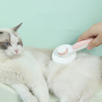 Professional Pet Dematting Comb with Round Ergonomic Handle – Gentle Flea, Knot & Loose Fur Remover - FurEase