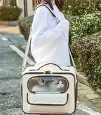 Pet Adventure Carrier - Breathable Travel Backpack with Transparent Window & Storage Pockets