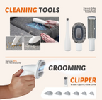 Dog Hair Clipper with Vacuum, Low Noise Pet Grooming Vacuum, Shedding Brush Suction Kit