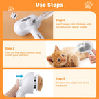 3 In 1 Cat Steam Brush, Pet Steam Brush For Cat Dog Long Short Haired, Pet Spray Hair Removal Comb For Small Animals Shedding & Grooming, Water Mist Spray Brushes With Release Button - FurEase