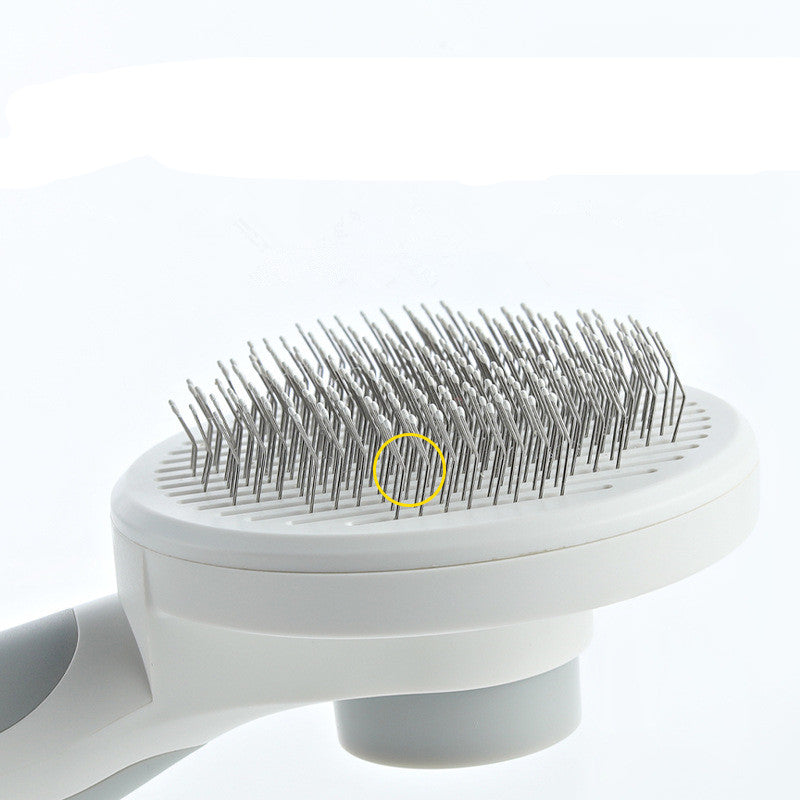 Professional Pet Dematting Comb with Round Ergonomic Handle – Gentle Flea, Knot & Loose Fur Remover - FurEase