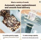 2-in-1 Automatic Pet Feeder & Water Dispenser Bowl Set for Cats & Small Dogs