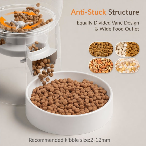 Smart Pet Feeder 3L Automatic Food Dispenser For Cats, Dogs Small Pets Indoor, Timed And Quantitative Dry Food Cat Feeder Kibble, Feeding - FurEase