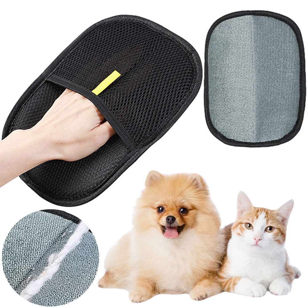 Pet Hair Remover Mitt Pet Hair Remover Gloves Deshedding Brush Glove For Dog Cat Rabbit With Long Short Curly Hair - FurEase
