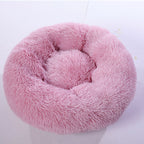 Calming Plush Pet Nest Bed – Ultra Soft Anti-Anxiety Donut Cushion for Dogs & Cats - FurEase