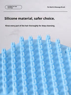 Dog Bath Brush,Pet Bath Comb Brush Soothing Massage Rubber Comb,Pet Bathing Brush - FurEase