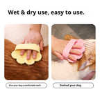 Dog Bath Brush,Pet Bath Comb Brush Soothing Massage Rubber Comb,Pet Bathing Brush - FurEase