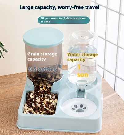 2-in-1 Automatic Pet Feeder & Water Dispenser Bowl Set for Cats & Small Dogs