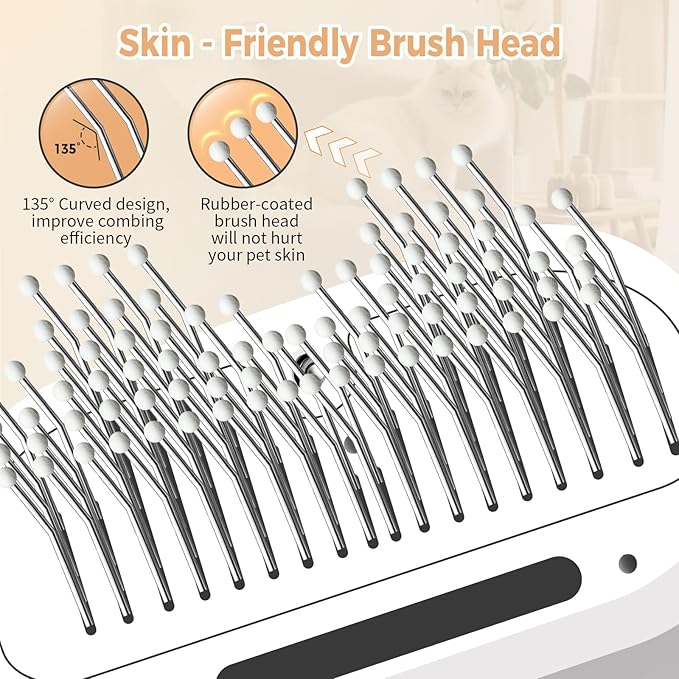 3 In 1 Cat Steam Brush, Pet Steam Brush For Cat Dog Long Short Haired, Pet Spray Hair Removal Comb For Small Animals Shedding & Grooming, Water Mist Spray Brushes With Release Button - FurEase