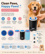 Electric Automatic Dog Paw Cleaner Cup Soft Silicone Portable Muddy Dog Paw Washer Cleaner for Dogs