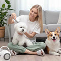 Quiet Pet Grooming Vacuum Kit Low Noise Dog Hair Clipper Suction Deshedding Brush Set for Shedding Cats & Dogs