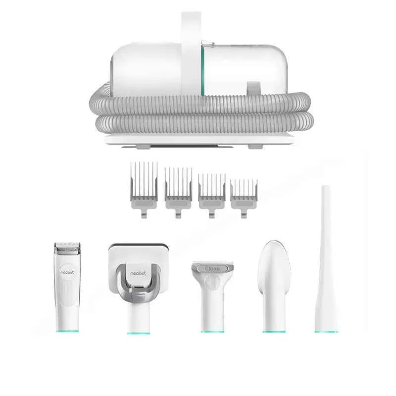 Quiet Pet Grooming Vacuum Kit Low Noise Dog Hair Clipper Suction Deshedding Brush Set for Shedding Cats & Dogs