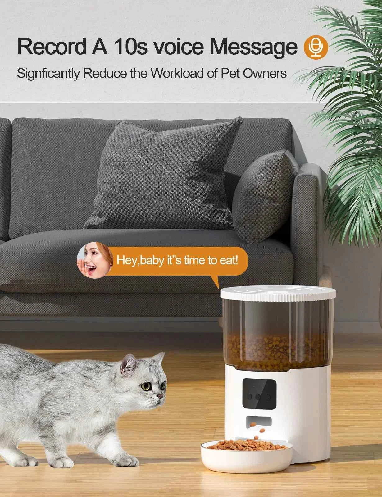 Ultimate Smart Automatic Pet Feeder - Effortless Feeding for Furry Friends