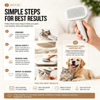 Pet Slicker Brush For Cats & Dogs, Self-Cleaning Grooming Brush With One-Click Hair Removal, Gentle Deshedding Tool For Long & Short Hair, Skin-Friendly Pet Grooming Comb - FurEase