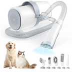 Dog Hair Clipper with Vacuum, Low Noise Pet Grooming Vacuum, Shedding Brush Suction Kit