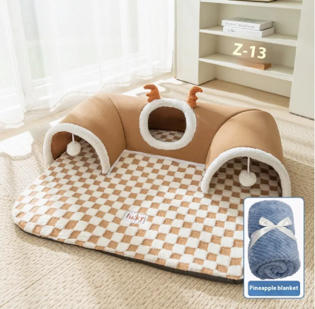 Cozy Cat Tunnel Retreat - Create a Playful Sanctuary for Your Feline Friend