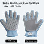 2-in-1 Pet Grooming Glove - Double-Sided Deshedding & Massage Brush For Cats Or Dogs, Removes Loose Hair From Fur & Furniture, Ultra-Soft Easy-Clean Mitt-single Glove - FurEase