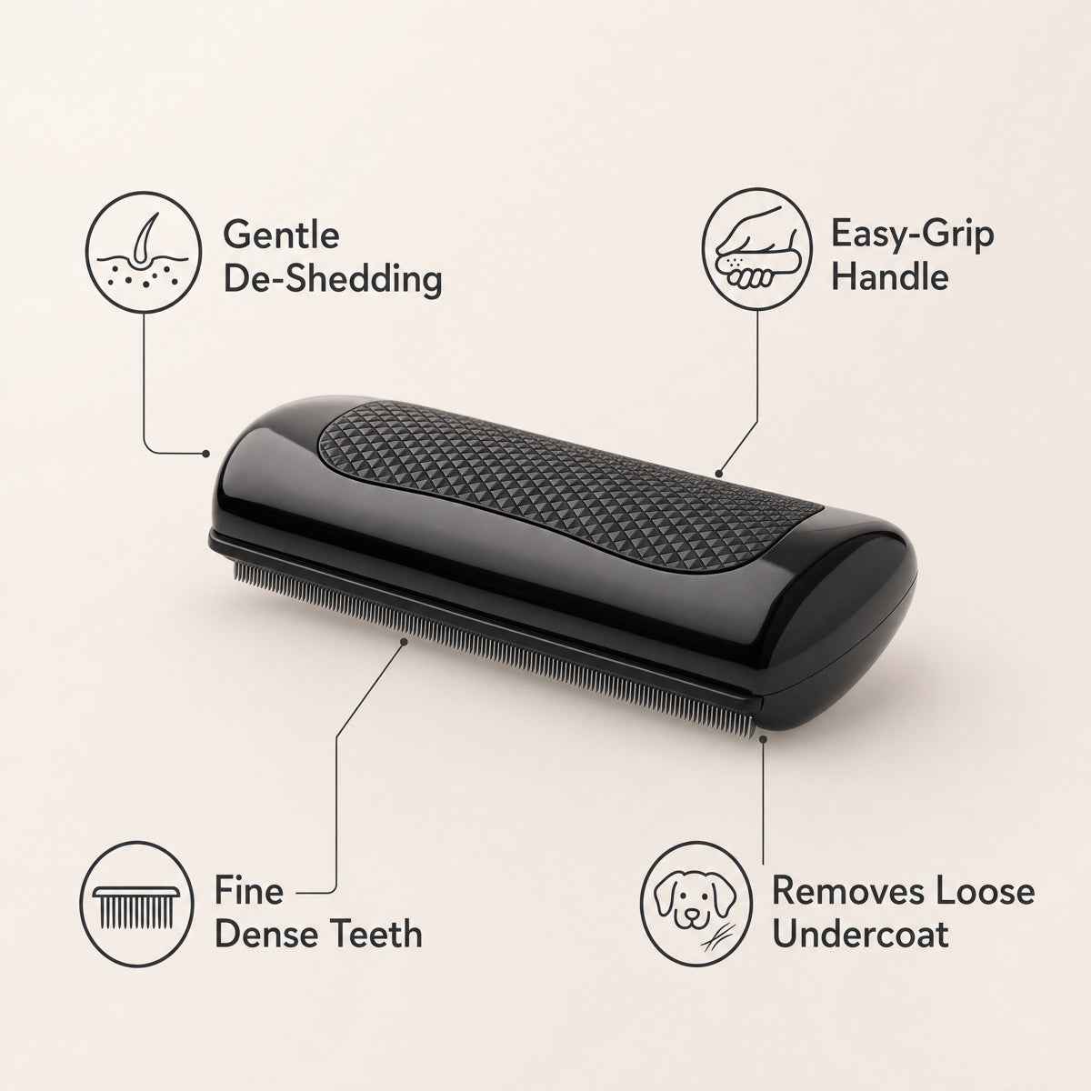 Pet Grooming Comb for Effortless Grooming of Horses and Large Animals
