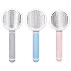 Professional Pet Dematting Comb with Round Ergonomic Handle – Gentle Flea, Knot & Loose Fur Remover - FurEase