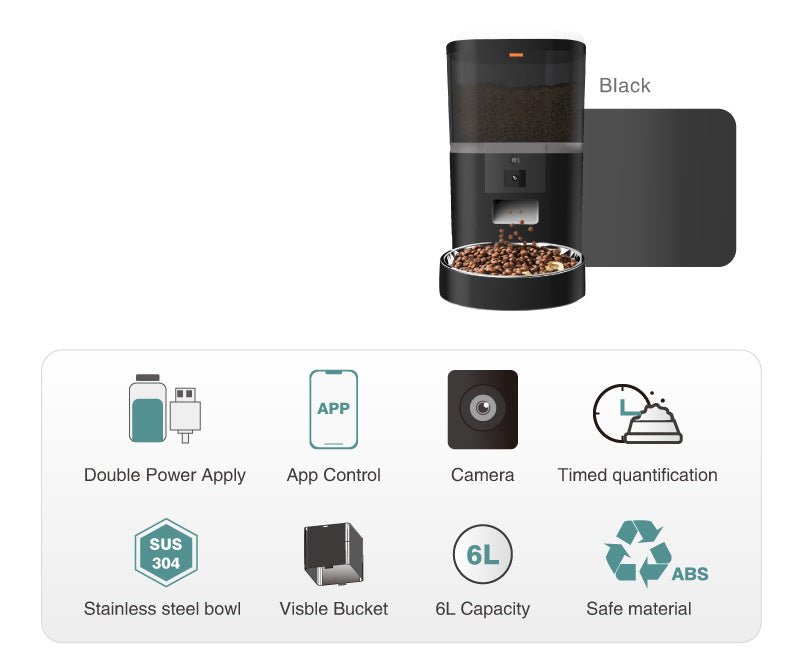 Smart Automatic Pet Feeder with HD Camera & WiFi – Timed Cat & Dog Food Dispenser - FurEase