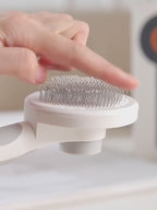 Professional Pet Dematting Comb with Round Ergonomic Handle – Gentle Flea, Knot & Loose Fur Remover