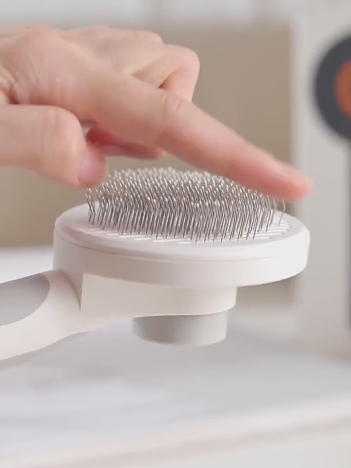 Professional Pet Dematting Comb with Round Ergonomic Handle – Gentle Flea, Knot & Loose Fur Remover