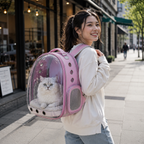 Ultimate Transparent Cat Backpack – Stylish Mobile Carrier for Adventurous Cats! - FurEase
