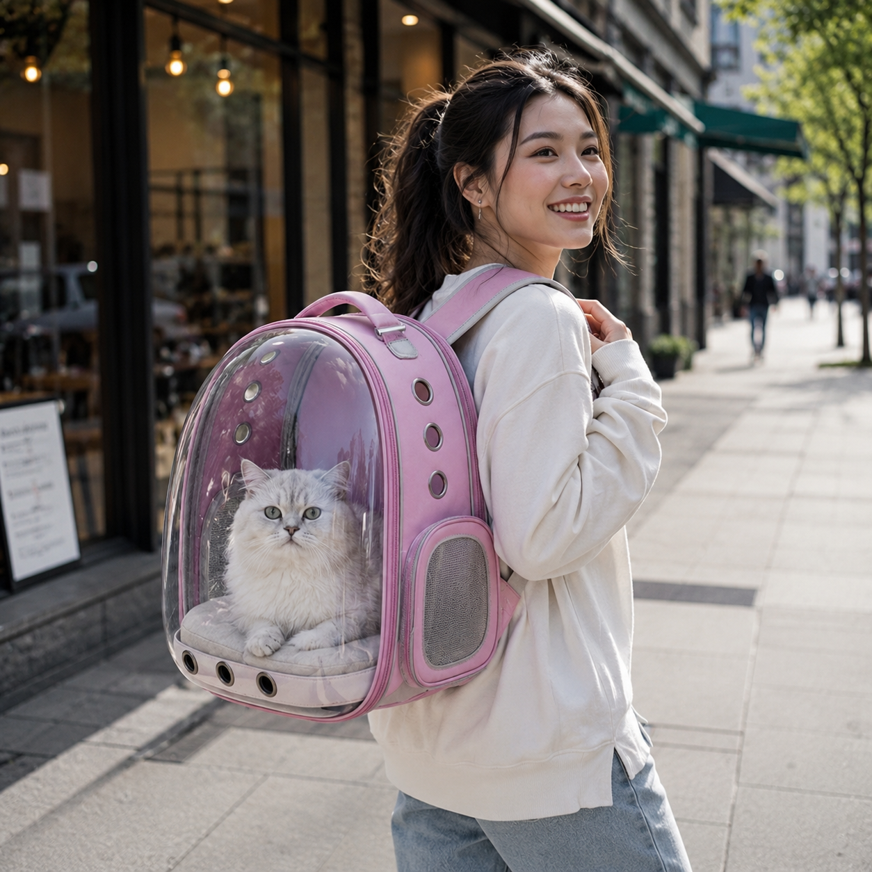 Ultimate Transparent Cat Backpack – Stylish Mobile Carrier for Adventurous Cats! - FurEase